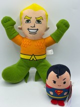 Justice League Superman &amp; Aquaman Plush Figures Super Friends Stuffed Toy Dolls - £4.53 GBP
