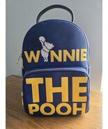 Loungefly Disney Winnie The Pooh Mini Backpack Blue Yellow Verbiage  - $126.62 CAD