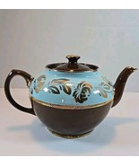 Vintage Sadler Teapot Rockingham Glaze with Blue Gold Flowers Brown Bett... - £14.30 GBP