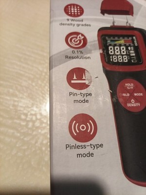 Wood Moisture Meters Pin & Pinless 2 In 1 Moisture Detector Backlit Screen _ red Item image 2