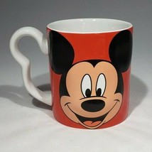 3D Mickey Mouse Red Mug Hidden Mickey Handle Disney Monogram International EUC - £10.35 GBP