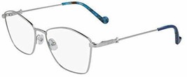 NEW Liu Jo LJ 2153 045 Silver &amp; Blue Eyeglasses 55mm with LJ Case - $59.35