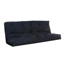Nabila Full Futon Mattress (6&quot;H), Black Poplin Fabric - $259.00