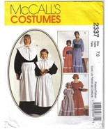 McCall&#39;s Pattern 2337 Frontier Prairie Pilgrim Costumes Girls&#39; 7 to 8 Uncut - $5.00