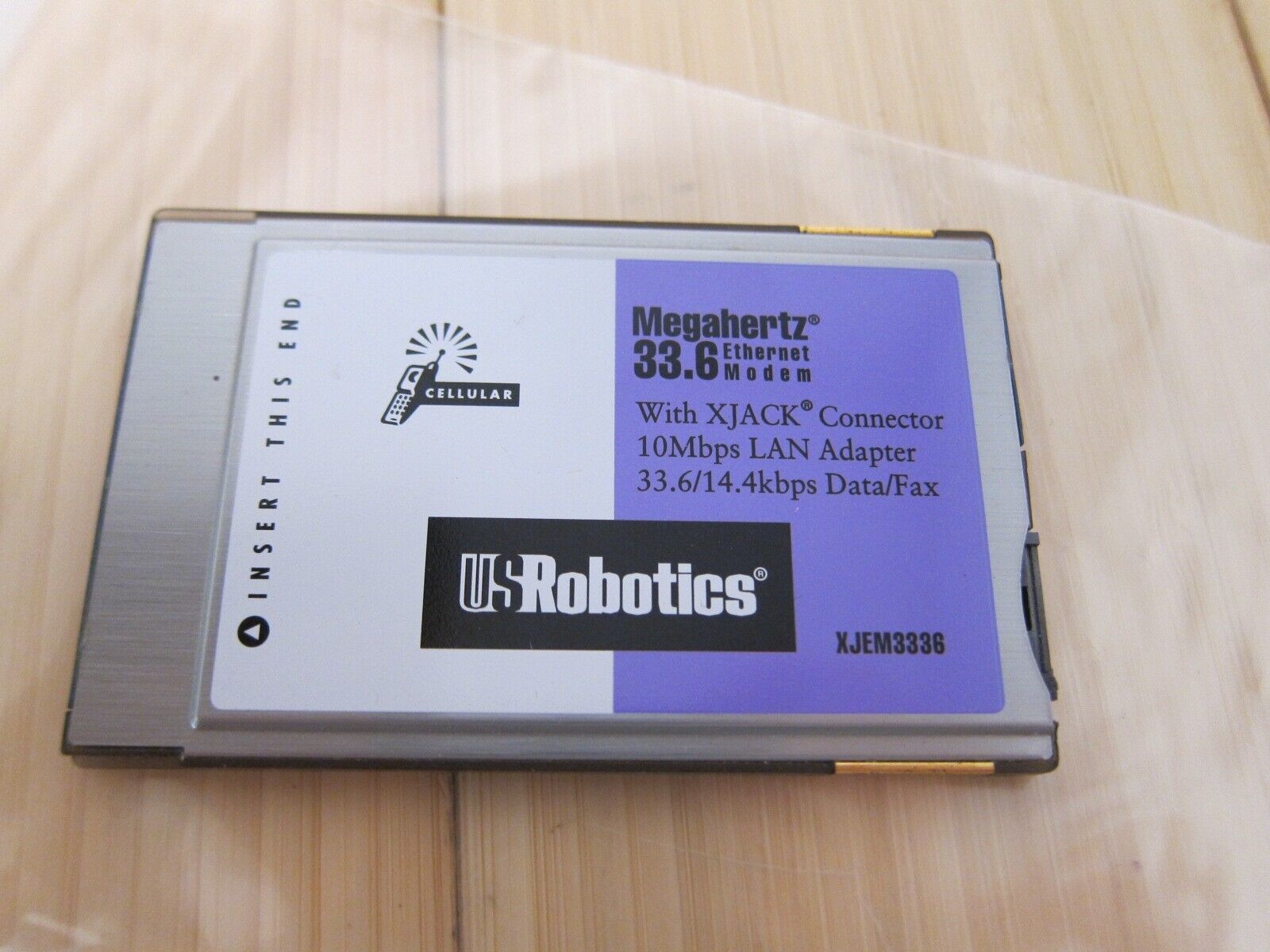 US Robotics Megahertz PCMCIA Modem Ethernet PC Card Adapter XJEM3336 - $23.36