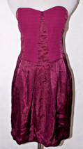 BCBGeneration Womens Dress Large Plum Purple Pleated Sweetheart Prom Party - £35.39 GBP