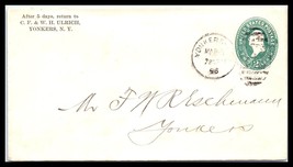 1896 NEW YORK Cover - C.F. &amp; W.H. Ulrich, Yonkers to Yonkers O19 - £2.34 GBP