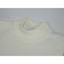 Men's Sweater Knit By BRANGO Turkey Mock Neck Cotton Blend 21050 White image 6