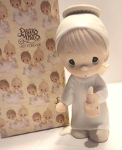 Precious Moments THE FIRST NOEL Figure E-2365 Boy Angel with Candle  4&quot; Tall - $11.99