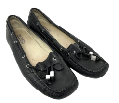 Michael Kors Black Leather Loafer Square Toe Size 7M - £18.62 GBP