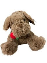 Russell Stover Coco The Love Pup Valentines Holding A Red Rose With Paper Tag - $13.39