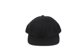 NOS Vintage 90s Youth 3-6 Blank Wool Adjustable Strapback Hat Cap Black - £23.67 GBP