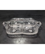 Fostoria Etched Glass Divided Relish Dish, Basket Floral Design, 3-Part ... - $301.55 MXN