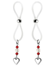 Bijoux De Nip Nipple Halos Heart Charm Red/clear - £10.46 GBP