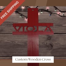 Personalized Wooden Cut Out Name Cross for a Unique Baptism, First Commu... - £17.16 GBP