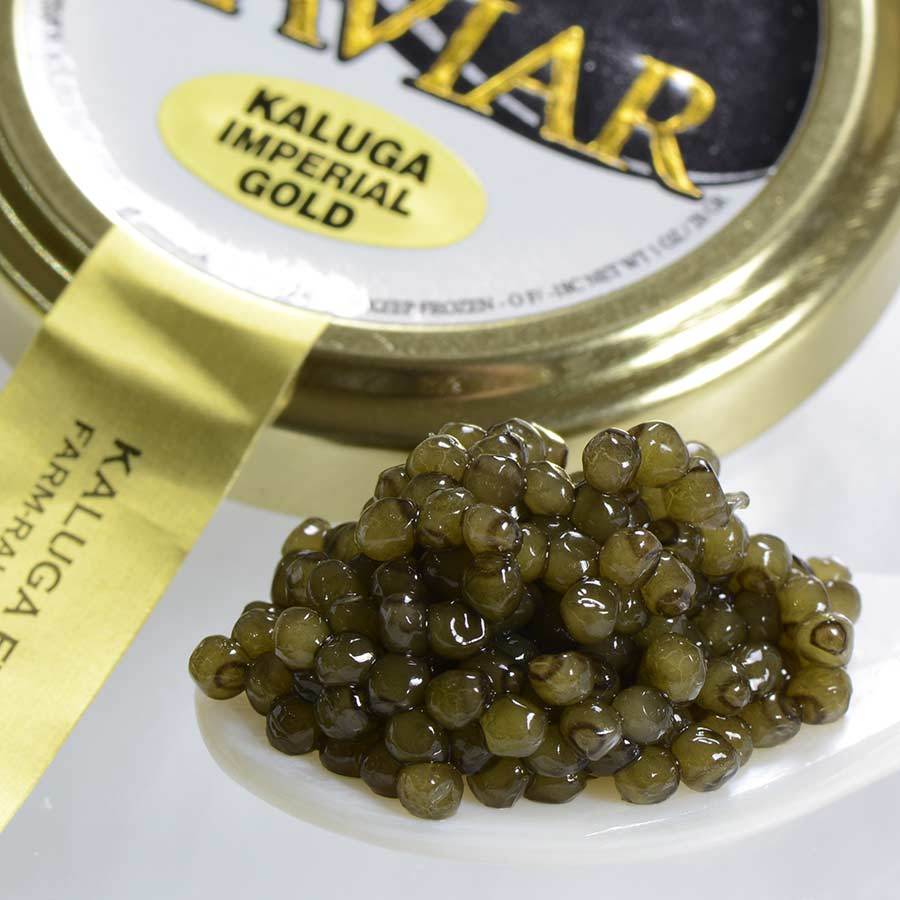 Kaluga Fusion Sturgeon Caviar, Imperial Gold - Malossol, Farm Raised - 17.6 oz t - $3,455.89