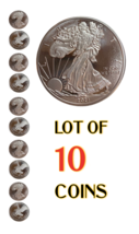 10 Lot 1 Troy OUNCE/OZ .999 Solid Titanium Walking Liberty Eagle Rounds Coins - £87.02 GBP