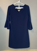 JM Collection Womens  Bell-Sleeve Dress,Navy Blue, Size M - £14.70 GBP