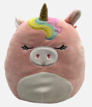 Squishmallows Illene 9&quot; Pink Pig Unicorn Sleeping Eyes Plush Stuffed Animal - £11.71 GBP