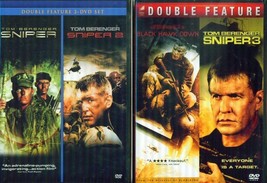 SNIPER 1-2-3+ Black Hawk Down- Tom Berenger+Billy Zane- MilitaryWar- NEW DVD&#39;s - £16.37 GBP