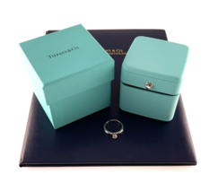 Tiffany &amp; Co.0.29ct Diamant Platin Verlobungsring Größe 6.75 Kiste Zerti... - $29,370.68 MXN