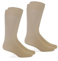 2 Pairs Jefferies Socks Mens Microfiber Nylon Ribbed Wicking Dress Work Utility - £9.56 GBP