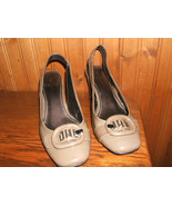 Linea Paolo Womens Brown Patent Buckle Toe Slingback Heels Shoe Size 7.5M - £15.53 GBP