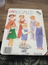 McCall&#39;s Pattern 3335  Toddler  Overall, Short-all, Jumper Size 2 UNCUT - £5.82 GBP