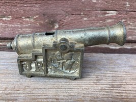 VTG JOLLY ROGER Pirate J.R. Callen MFG. Co. Cast Aluminum Toy Cannon May... - $19.75
