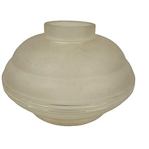 Vintage Frosted Glass Hurricane Oil Lamp Shade 3.5&quot; Fitter - £19.45 GBP