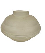 Vintage Frosted Glass Hurricane Oil Lamp Shade 3.5&quot; Fitter - £19.43 GBP
