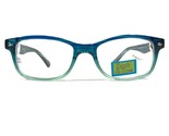 Enhance EN 3926 BLUE FADE Kinder Brille Rahmen Grün Quadrat Voll Felge 4... - $23.00