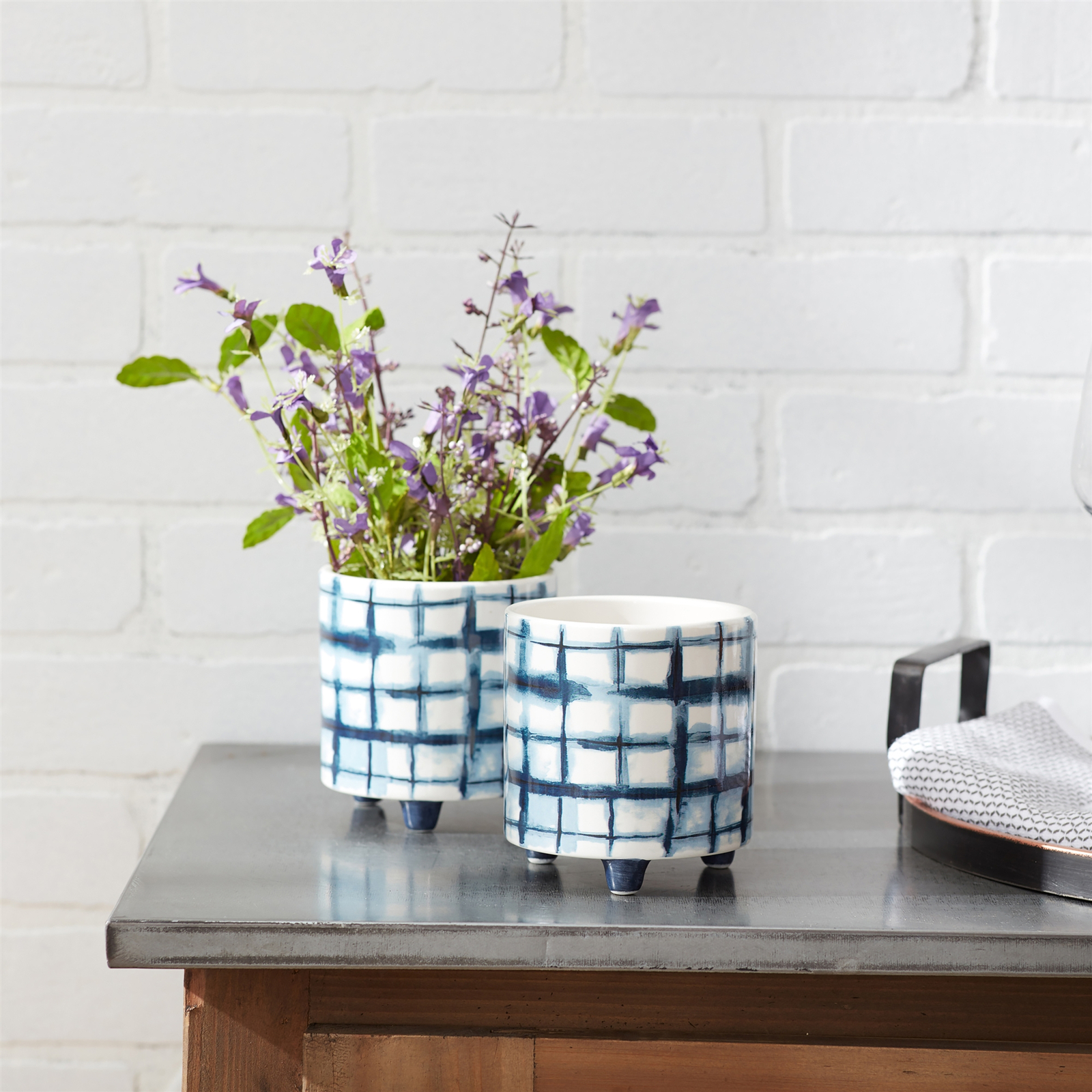 Tie-Dye Design Footed Planter (Set of 2) - $52.56