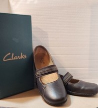 Clarks Active Air Geraldine Mary Jane Brown Leather Flats 10M - £28.73 GBP