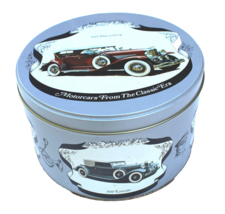 Vintage Motorcars From The Classic Era 8.25” X 5” Tin Can 1929 Duesenberg &amp; More - £7.99 GBP