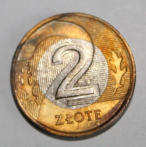 1994 Poland Polska 2 Zlote Eagle Bimetal Coin - £7.09 GBP