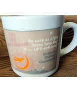 Vintage UPS Next Day Air Coffee Cup Mug W/ Logo Double Sided PLEASE READ... - $7.59