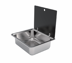 Stainless Steel Sink with Tempered Glass Lid 400*335*126mm GR-609A Boat Caravan - £240.38 GBP+