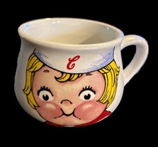 1998 Campbell&#39;s Kids Soup Mug Bowl Cup Blonde Little Girl - Face On Both  Sides - £7.94 GBP