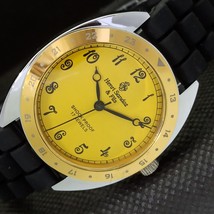 Mechanical Henri Sandoz &amp; Fils Vintage Swiss Mens Yellow Watch 566a-a299883-6 - £19.53 GBP