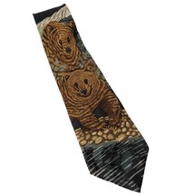 Wild Kingdom Grizzly Territory Grizzly Bear Animal Novelty Silk Necktie - £20.71 GBP