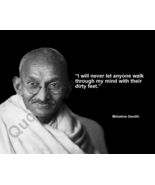 MAHATMA GANDHI "I WILL NEVER LET ANYONE WALK..." QUOTE PHOTO VARIOUS SIZES - $4.84+
