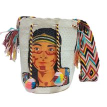 Handmade Wayuu with Beaded Decoration Tote Bag, Woven Mochila, Colombian... - $2,283.39 MXN