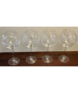 MIKASA CHEERS TOO Modern Etched Balloon Wine Goblets Glasses   9" Set Of 4 - $42.56