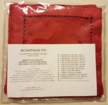 Sferra Acanthus Garnet Red Square Cocktail Napkins 6PC. Egyptian Cotton ... - $48.41