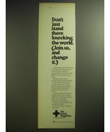 1974 The American Red Cross Ad - Don&#39;t just stand there knocking the wor... - £14.54 GBP