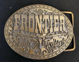 Frontier Hotel Belt Buckle Las Vegas NV Collectible Souvenir Gambling Western - £6.13 GBP