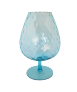 Vintage Large Blue Empoli Brandy Snifter Art Glass Mid Century Modern Op... - $59.99