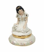 Lenox Treasures Disney SNOW WHITE Treasure Trinket Box With Gold Charm P... - $38.79