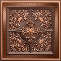 Dundee Deco Rustic Floral Antique Copper Glue Up or Lay in, PVC 3D Decorative Ce - £15.60 GBP+